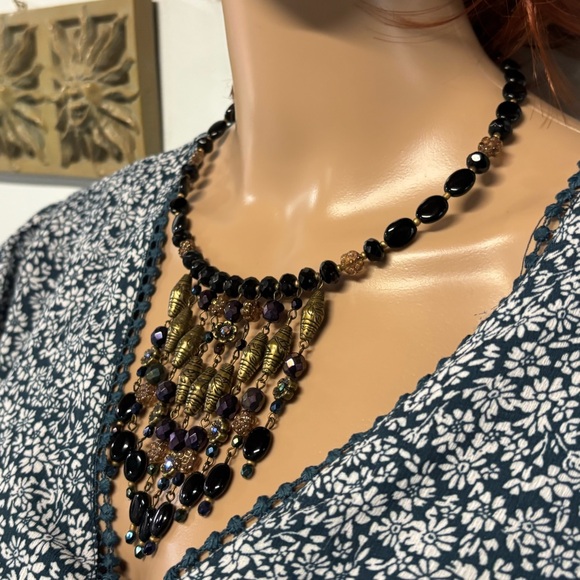 ❤️Chico’s Egyptian Goddess Waterfall Necklace - Picture 3 of 5
